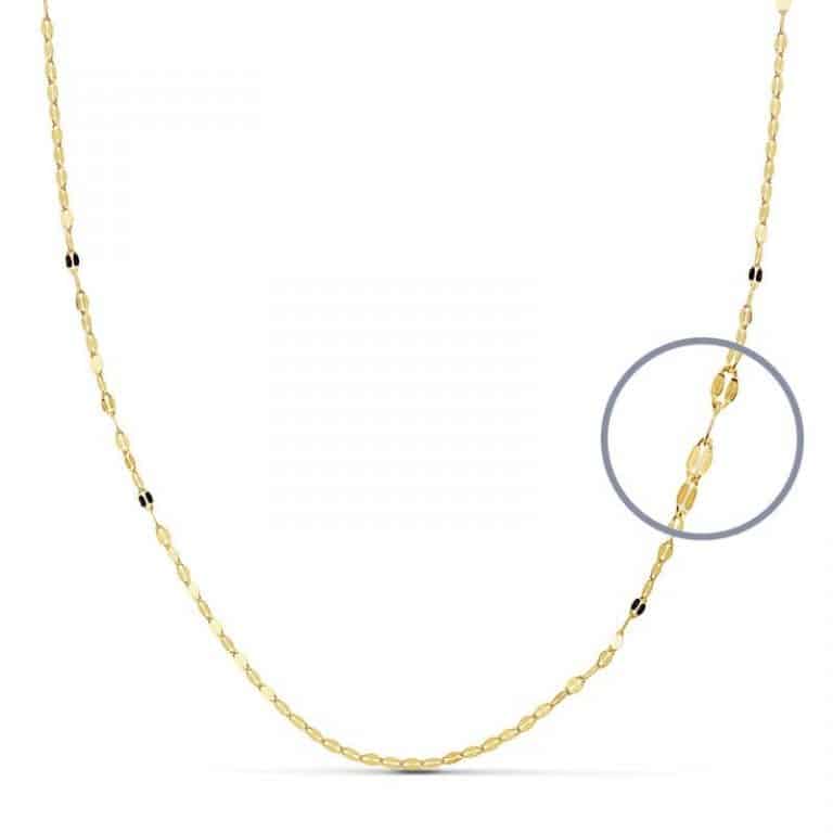 Cadena Diamantada de Oro Amarillo 18 Quilates con 45 cm de Largo y 1,00 gr