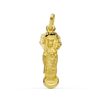 Medalla Silueta Virgen Almudena 28x9 mm Oro Amarillo 18 Quilates