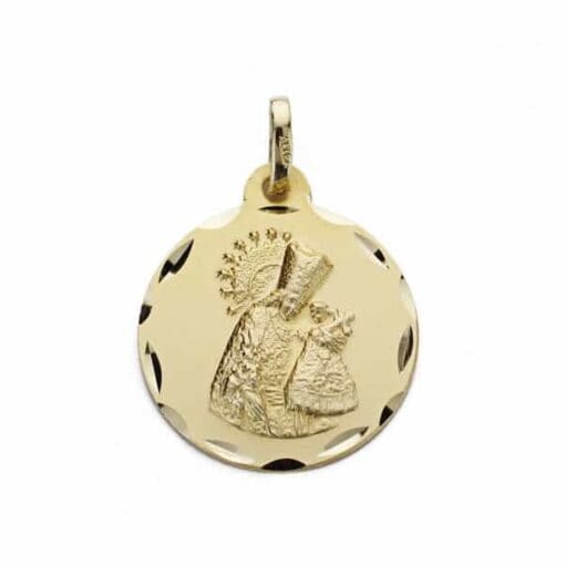 Medalla Virgen de Los Desamparados de 18 mm Oro Amarillo 18 Quilates
