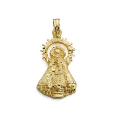 Medalla Virgen Castellar 25x13 mm Oro Amarillo 18 Quilates