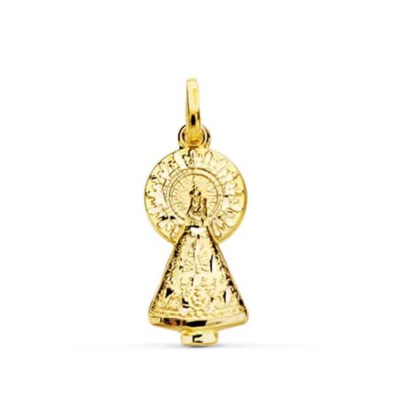 Medalla Silueta Virgen Pilar 25x12 mm Oro Amarillo 18 Quilates