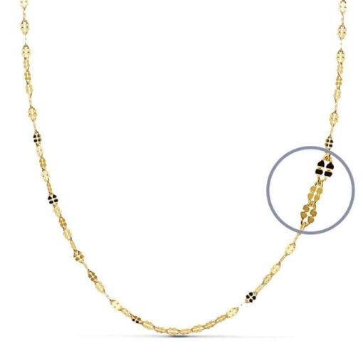 Cadena Diamantada de Oro Amarillo 18 Quilates con 50 cm de Largo y 1,50 gramos
