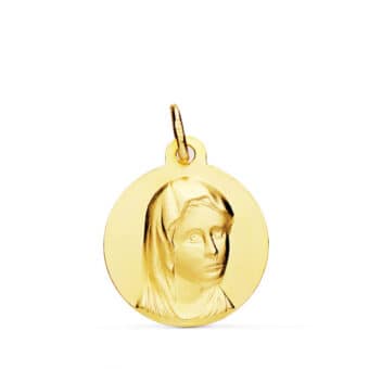 Medalla María Francesa 16 mm Oro Amarillo 18K