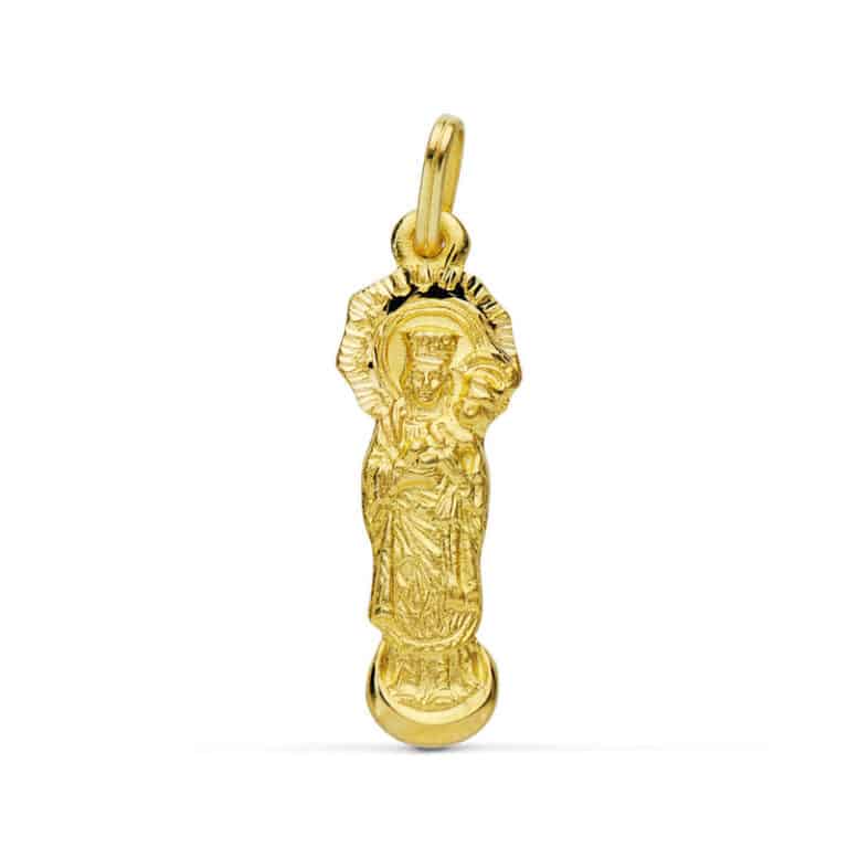 07000196 Medalla Virgen Almudena 28 x 9 mm Oro Amarillo 18K Silueta - Imagen 1