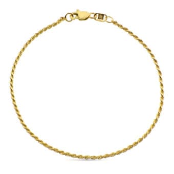 Pulsera 20 cm en Oro Amarillo 18K Cordón Salomónico