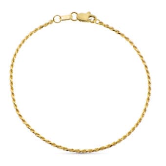 Pulsera 19 cm en Oro Amarillo 18K Cordón Salomónico