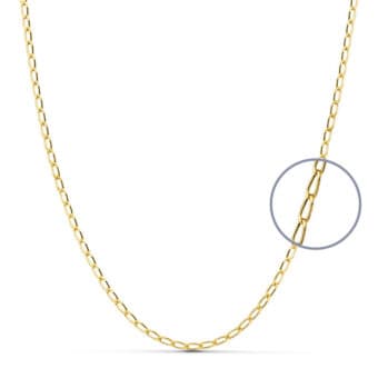 Cadena Bilbao de Oro Amarillo 18K con 50 cm de Largo y 2 mm de Grosor