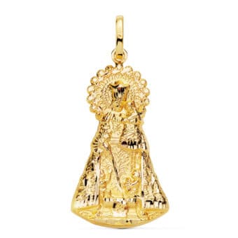 Medalla V.Desamparados  33 x 18 mm Oro Amarillo 18K con Silueta