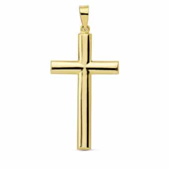 Cruz 31 x 17 mm en Oro Amarillo de 18K Oval