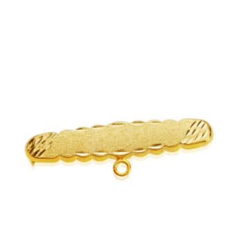 Alfiler Bebé 30 x 6 mm Oro Amarillo 18K conTallado