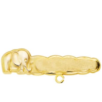 Alfiler Bebé 30 x 8 mm Oro Amarillo 18K con Elefante