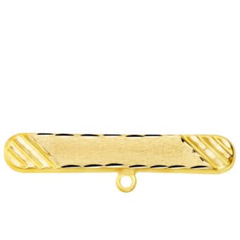 Alfiler Bebé 30 x 5 mm Oro Amarillo 18K con Tallado