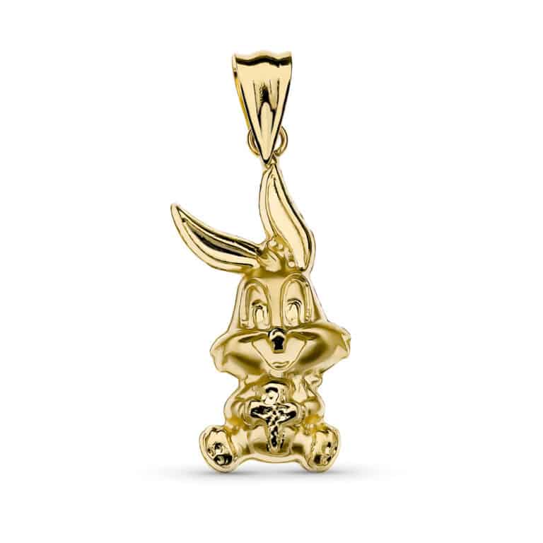 Colgante 25 x 11 mm Oro Amarillo 18K Bugs Bunny - Imagen 1