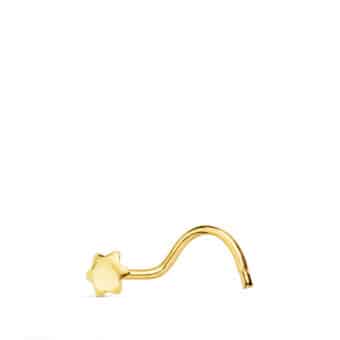 Piercing Nariz Oro Amarillo 18K Estrella 3 mm