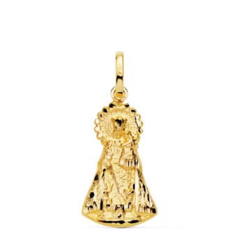 Medalla V. de los Desamparados 23 x 13 mm Oro Amarillo 18K con Silueta