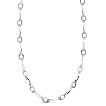 Collar Oro Blanco 18 Quilates Motivos Circulares