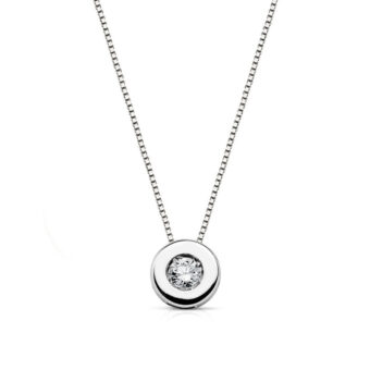 Gargantilla Diamante 0,08 ct Oro Amarillo 18K Chatón