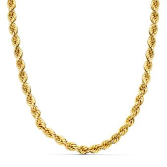 Cordón Salomónico Oro Amarillo 18K 40 cm de Largo 5 mm de Grosor