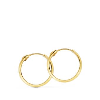 Pendientes Aro 16 x 3 mm Oro Amarillo 18 Quilates Media Caña