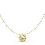 Gargantilla Chatón 6,5mm Oro Amarillo 18K Circonita y Greca