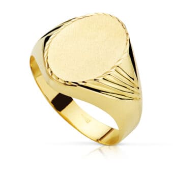 Sello Hombre 15 x 11 mm Oro Amarillo 18K Oval