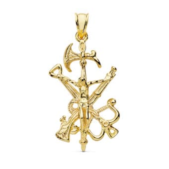 Cruz Cristo Legión 44 x 22 mm Oro Amarillo 18K