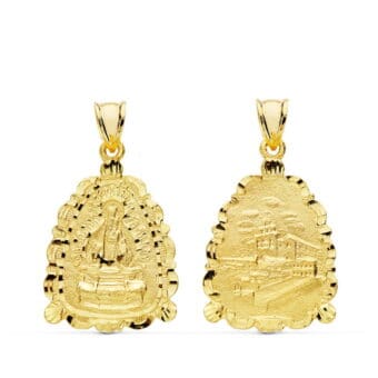 Medalla Virgen de la Cabeza Andujar 28 x 22 mm en Oro Amarillo 18K Santuario