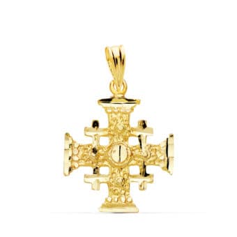 Cruz de Jerusalén 21 x 17 mm Oro Amarillo 18K Mini
