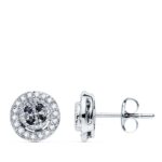 Pendientes 10 mm Oro Blanco 18K Zafiros Orla