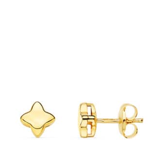 Pendientes 6,5 x 6,5 mm Oro Amarillo 18 Quilates Estrellas Lisas