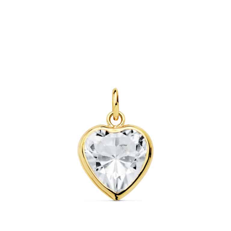 Colgante Corazón 10 x 10 mm Oro Amarillo 18K - Imagen 1