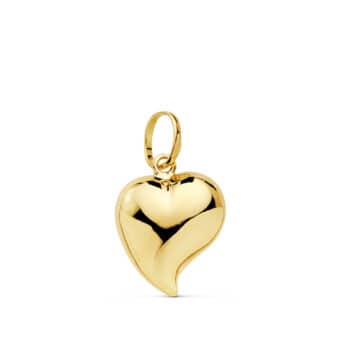 Colgante Corazón 13 x 12 mm en Oro Amarillo 18K