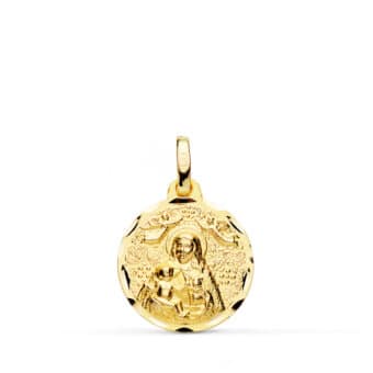 Medalla Virgen de La Cinta 16 mm Oro Amarillo 18K