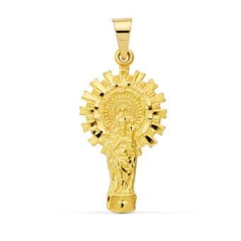 Medalla Silueta Virgen del Pilar 32 x 17 mm Oro Amarillo 18K
