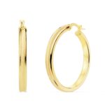 Pendientes Aro Oro Amarillo 18K con 30 x 4 mm Tablón
