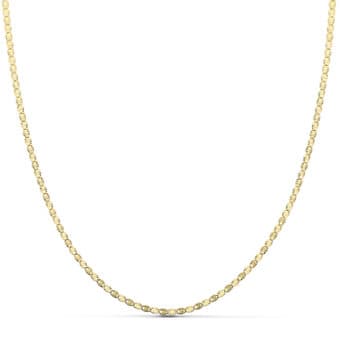 Cadena Plana Diamantada de Oro Amarillo 18K con 50 cm de Largo y 1,5 mm de Ancho