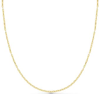 Cadena Plana Diamantada de Oro Amarillo 18K con 50 cm de Largo y 1,5 mm de Ancho