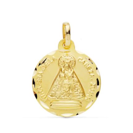 Medalla 18 mm Virgen del Cabeza Zújar Oro Amarillo 18K Tallas