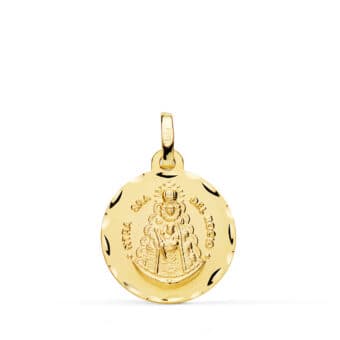 Medalla V.Rocío 18 mm Oro Amarillo 18K Tallada