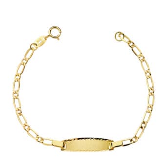 Pulsera 14 cm Tipo Esclava Bebé Oro Amarillo 18K Eslabón Cartier
