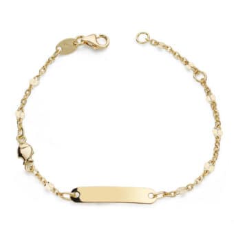 Pulsera Tipo Esclava Bebé 14 cm en Oro Amarillo 18K con Pez