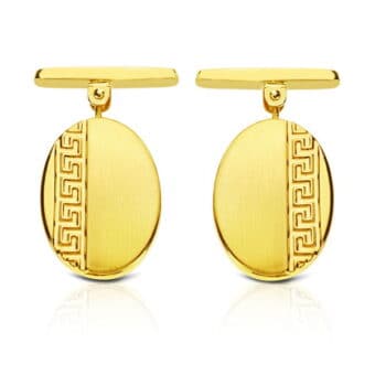 Gemelos Hombre Oro Amarillo 18K 18 x 13mm Greca