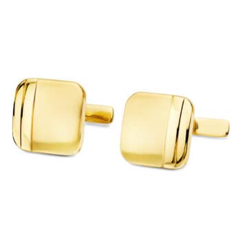 Gemelos Hombre Oro Amarillo 18K 14mm Mate Brillo