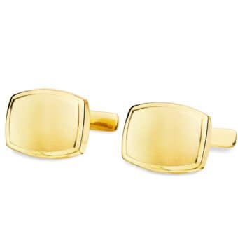 Gemelos Hombre Oro Amarillo 18K 17 x 13 mm Matizado