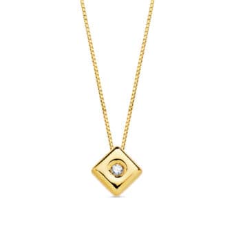 Gargantilla Diamante 0,015 ct Oro Amarillo 18K Rombo