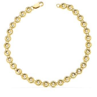 Pulsera Riviere 18,5cm Riviere Oro Amarillo 18K y Diamantes 0,434ct