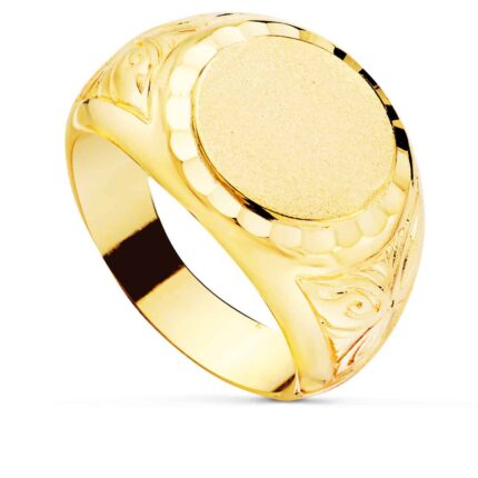 Sello Hombre Oro Amarillo 18K Oval