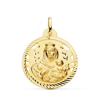 Medalla Virgen del Carmen 26 mm Oro 18K Hélice Calada