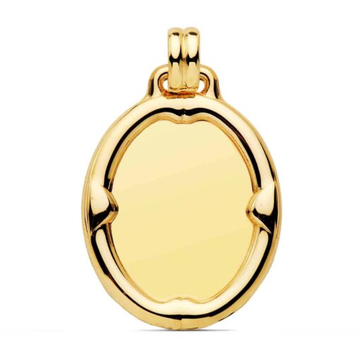 Colgante Chapa Grabación 29 x 24 mm en Oro Amarillo de 18 Quilates Piezas Triangulares