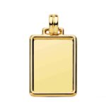 Colgante Chapa Grabación 29 x 20 mm en Oro Amarillo de 18 Quilates